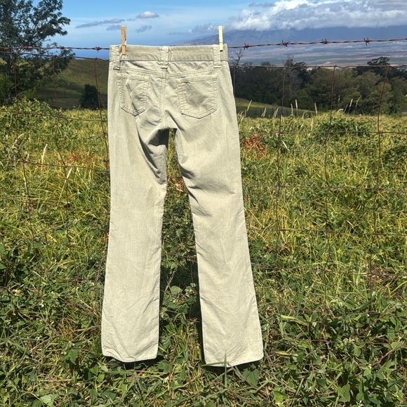 VTG Y2K Gap Light Green Ultra low rise flare Corduroy Pants 4L - Picture 5 of 6